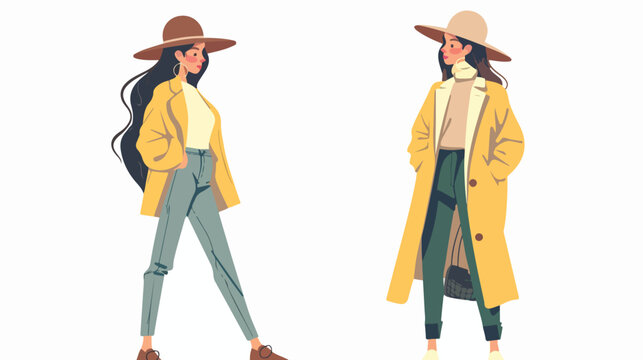 Stylish girl in fashionable clothes. Modern trendy