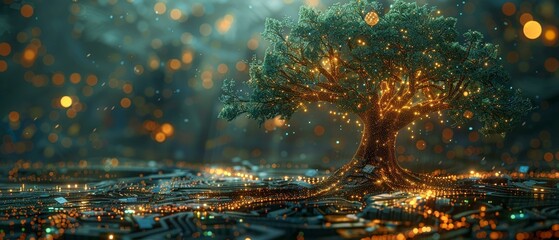 Digital information trees, the roots and leaves of AI data