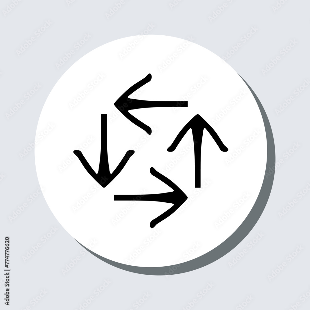 Poster repeat icon vector. recycle sign symbol in trendy flat style. rotation vector icon illustration in c