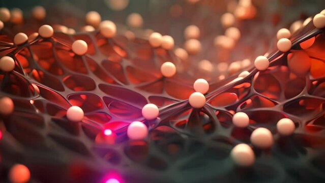 A striking image showcasing a bunch of balls arranged closely together on a flat surface, Modern digital abstract 3D background. Can be used in the description of network abilities, AI Generated