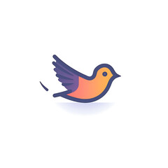 Fototapeta premium Dove icon on white background d lineal vector icon