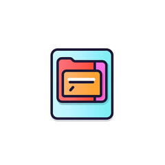 Download PDF icon on white background