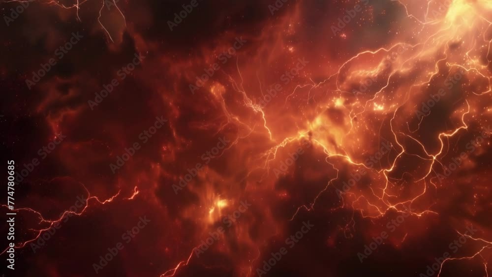 Poster lightning strikes illuminate the chaotic scene revealing the chaotic network of unstable rifts that 