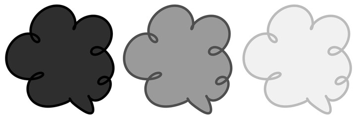 Cloud Speech Bubble Arrow Text Bubble Arrow Manga Bubble Text Manga Speech Bubble Text Comic Bubble Text Manga Comic Speech Message Box Bubble Speak Bubble Concept Bubble Monochrome Speech Bubbles
