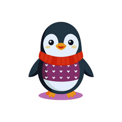 Fototapeta premium Cute penguin happy 3D render illustration