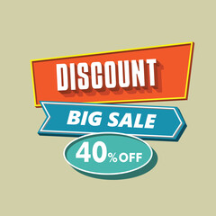 Retro design elements Artistic concept of promotional labels, badges, stickers, ads and bubble speeches Vintage collection of advertisements and coupons