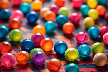 Fototapeta na wymiar colorful chocolate ball ai generative 