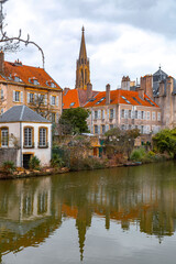 Fototapeta premium Cityscape view from the beautiful city of Metz in France