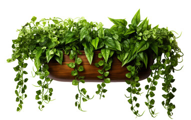 Abundance of lush green plants thriving in a beautiful wooden planter