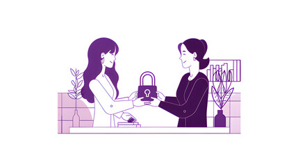 girls in the bar. Generative AI