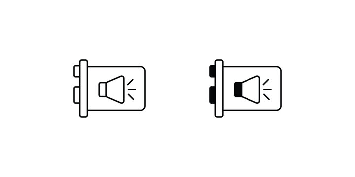 sound card icon with white background vector stock illustration