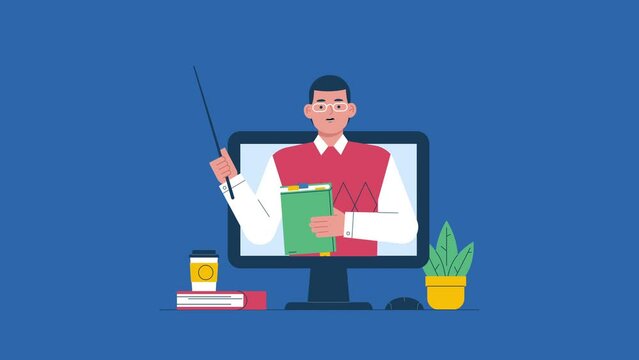 Teacher Talking Online Class 4K
