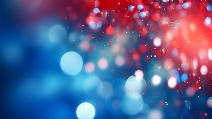 Blurred blue and red colours bokeh background 