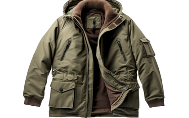 A hooded jacket with a luxurious fur lining