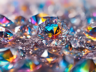 Diamant mit Regenbogen Prisma