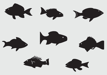 Cubera Snapper minimal icon illustration design