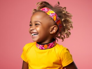 Little Girl Smiling in Yellow Shirt