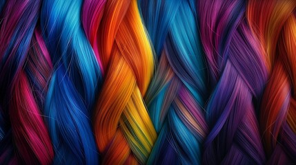 Image of colors in this vibrant close-up of hair strands.