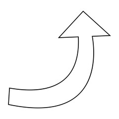 Simple black line arrow