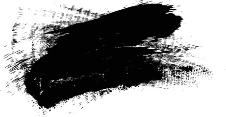 Naklejka premium Grunge Paint stripe . Vector brush Stroke . Distressed line banner . Black isolated paintbrush collection . Modern Textured shape . Dry border in Black 