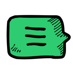 message of customer service and support doodle icon