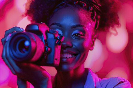 Woman Capturing Moments