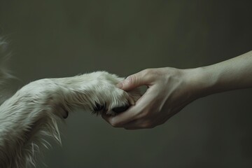 Person Holding Dogs Paw