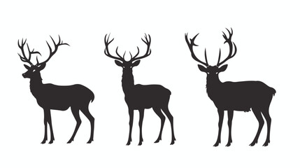 Deer silhouette  vector illustration flat vector isolated