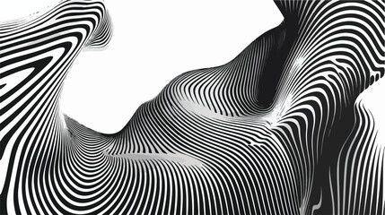 Design monochrome illusion background. Abstract stripe