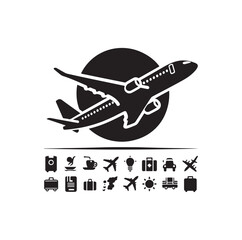 Plane icon vector illustration