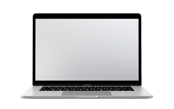An open laptop with a screen ready for creativity and inspiration