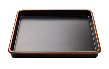 Brown and black tray with a striking brown edge