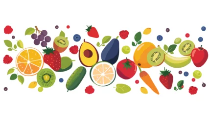 Fotobehang Health food for fitness concept with fruit vegetables © Mishab