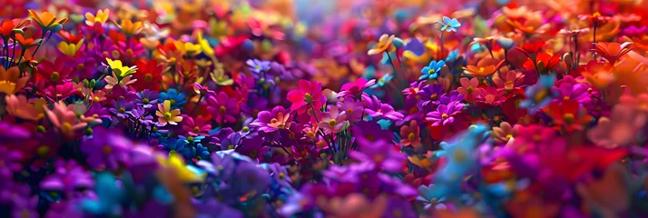 Keuken spatwand met foto Colorful flower meadow in spring,  © john