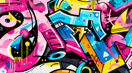 colorful graffiti on wall