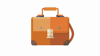 Flat icon of briefcase flat vector isolated on white background