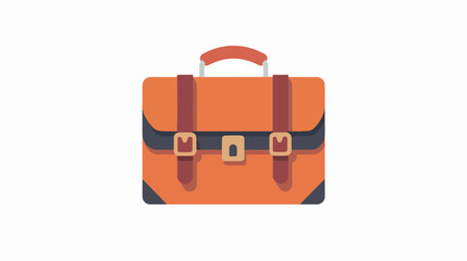 Flat icon of briefcase flat vector isolated on white background