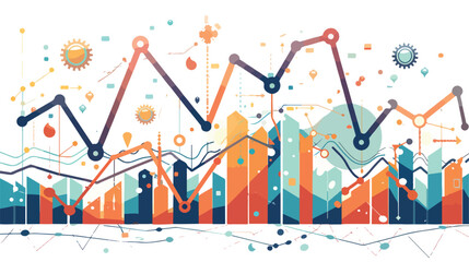 Market chart of business increase stock graph or inve