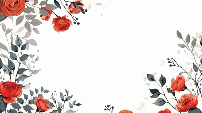 Floral style textures with space for text or image flat