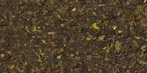 damp leafy creek bed background texture