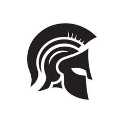 Greek warrior Spartan helmet vector illustration