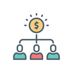 Obraz premium Shareholders vector icon