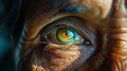 Explore the minute textures and structures of the human eye through an extreme macro lens, revealing the intricacies of its anatomy with unparalleled clarity.
