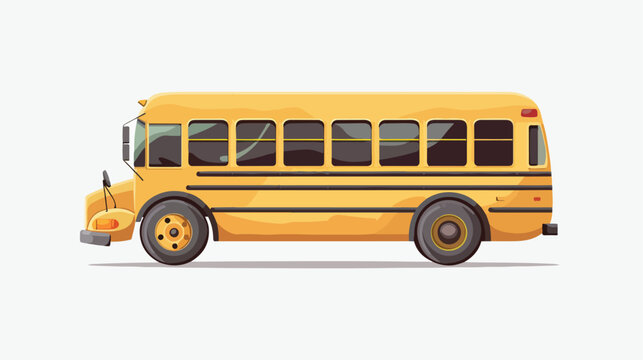 School bus isolated on white background