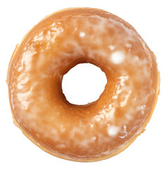 Sweet Glazed Donut. Closeup Top View. Quality Mockup. Ai generative
