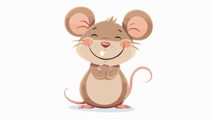 Mouse flat vector isolated on white background