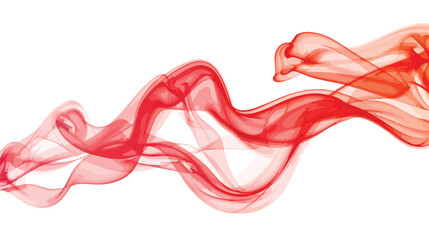 Red smoke flat vector isolated on white background