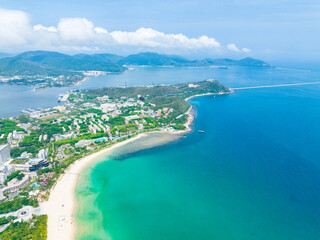 Summer seaside scenery of Dadonghai, Sanya, Hainan, China