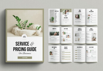 Services and Pricing Guide Template - obrazy, fototapety, plakaty