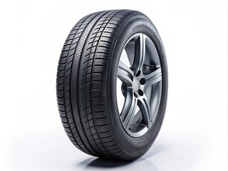car tire on white background
